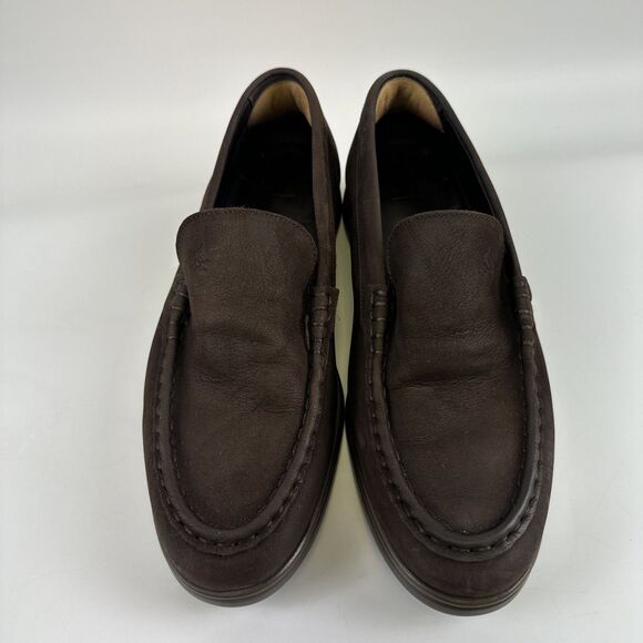 Charles Tyrwhitt Leather Loafer Driving Moc Toe Dark Brown Slip On Mens Size 11 main image 11